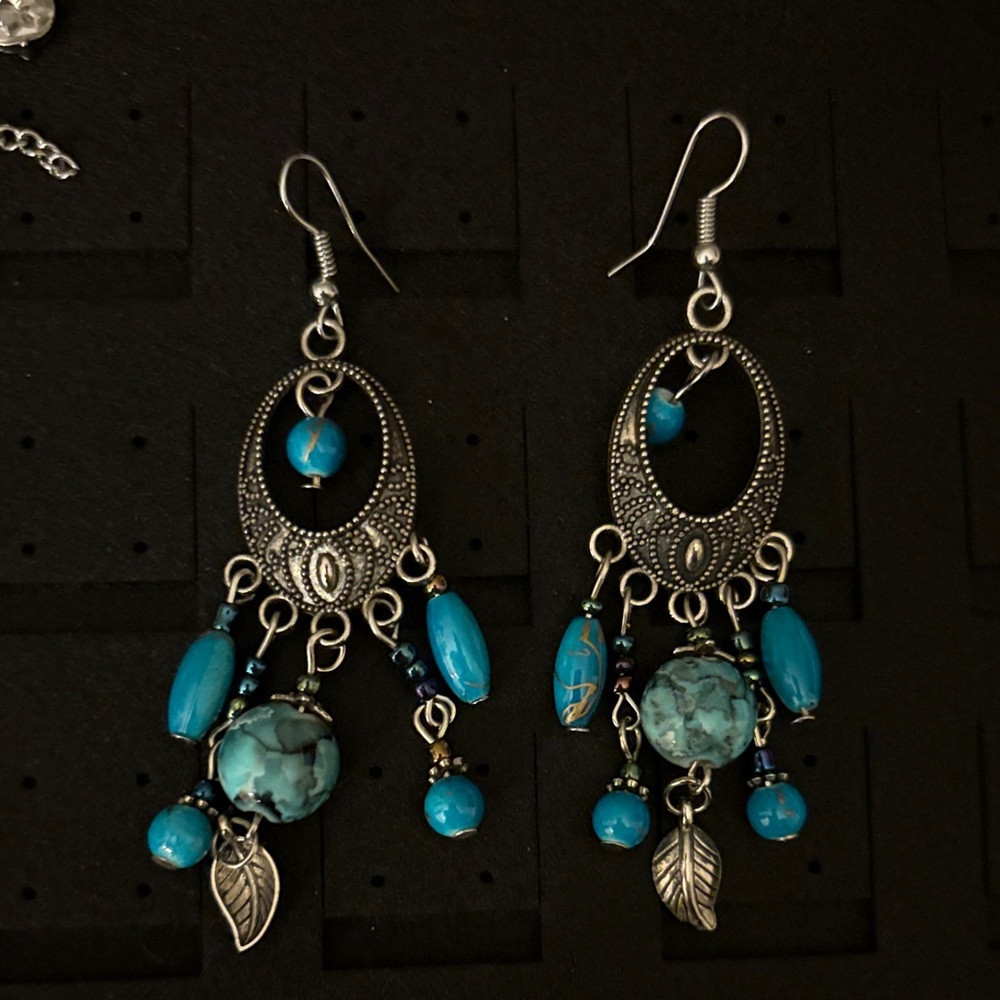 Silver and Turquoise Earrings
